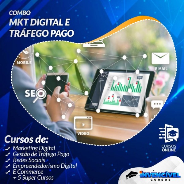 Combo Marketing Digital E Gestor De Tráfego Pago Produto Informática E Internet InvencÍvel Cursos 8288